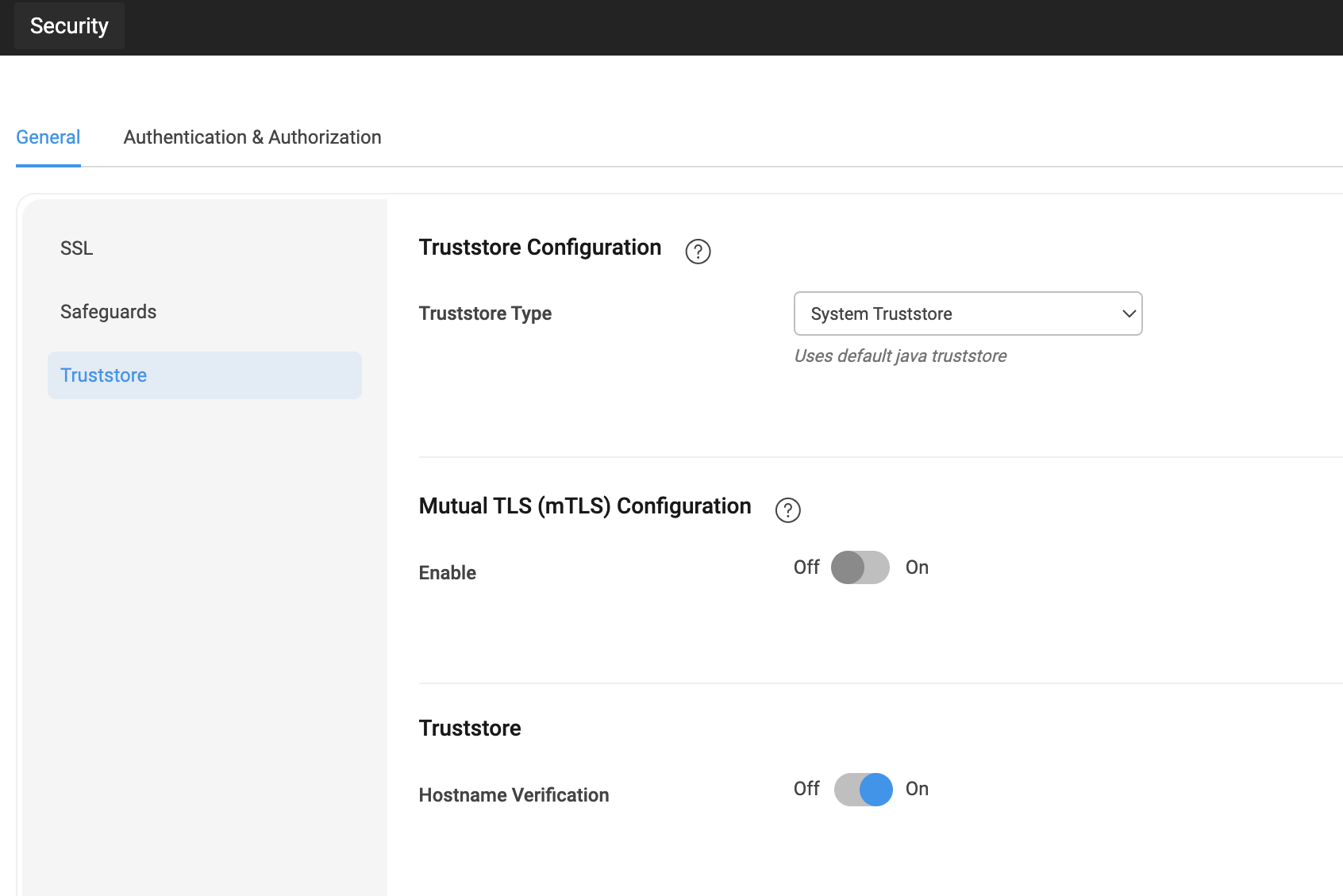 Trust Store & Mutual TLS (mTLS) Configuration